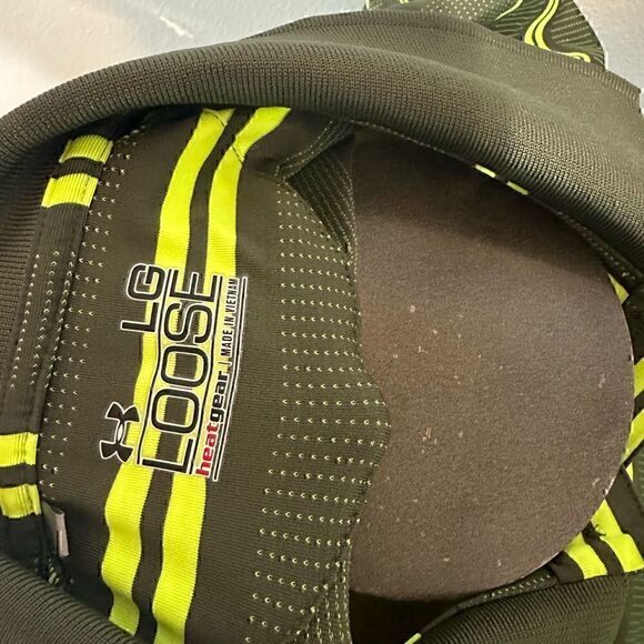 Under Armour Mens Large HeatGear Green/Yellow Short Sleeve Polo - Picture 4 of 5